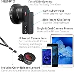 Xenvo Pro Lens Kit for iPhone and Android, Macro and Wide Angle Lens with LED Light and Travel Case Black