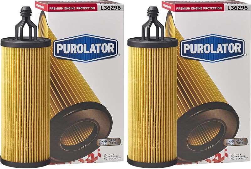 Filtro de óleo do motor Purolator L36296 tipo cartucho para Jeep Grand Cherokee, Wrangler, Chrysler Pacifica, Dodge Grand Caravan, Charger, Durango e Ram 1500 – Pacote com 2