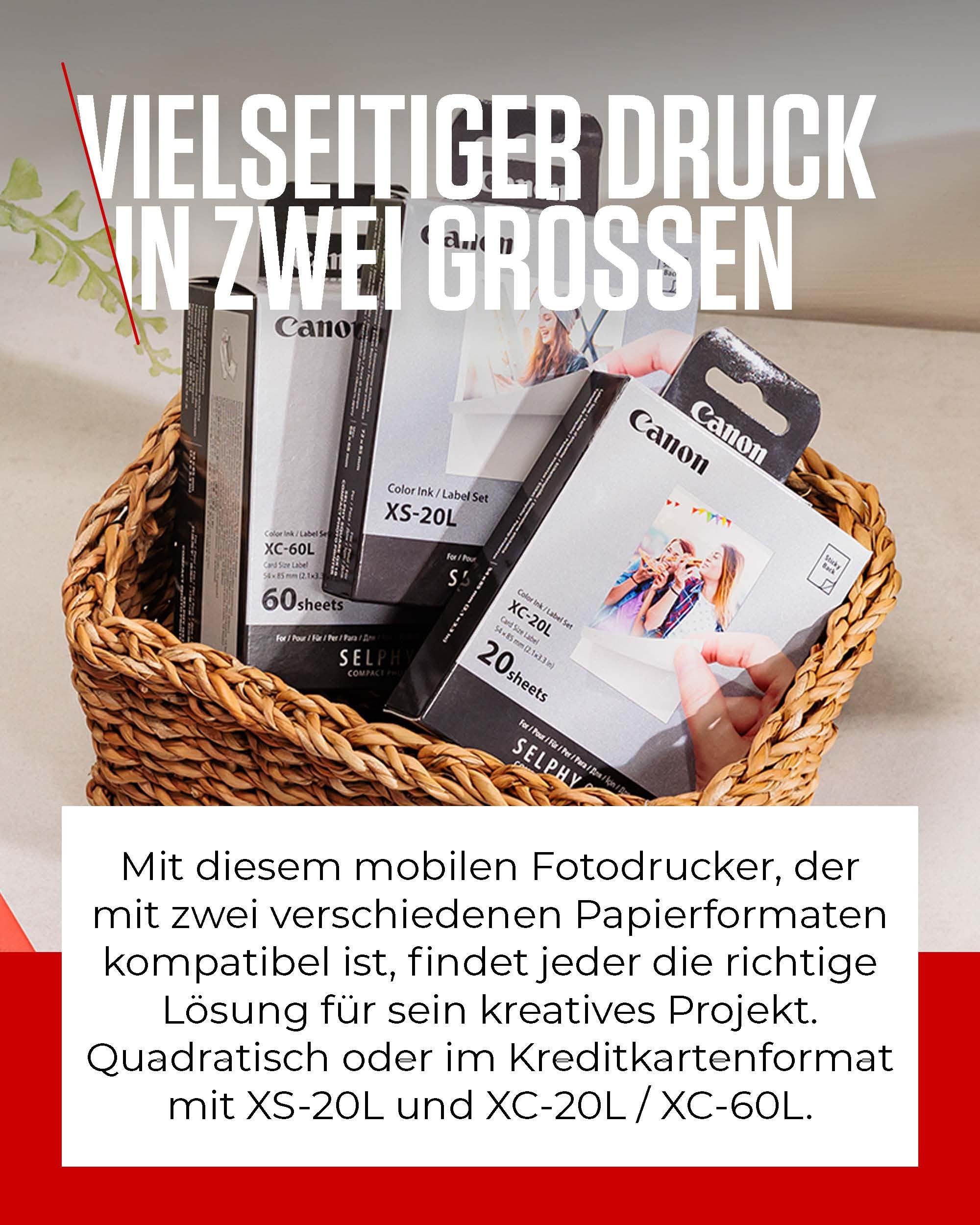 Canon SELPHY QX20 mobiler Fotodrucker WLAN Thermosublimationsdruck USB-C Weiß
