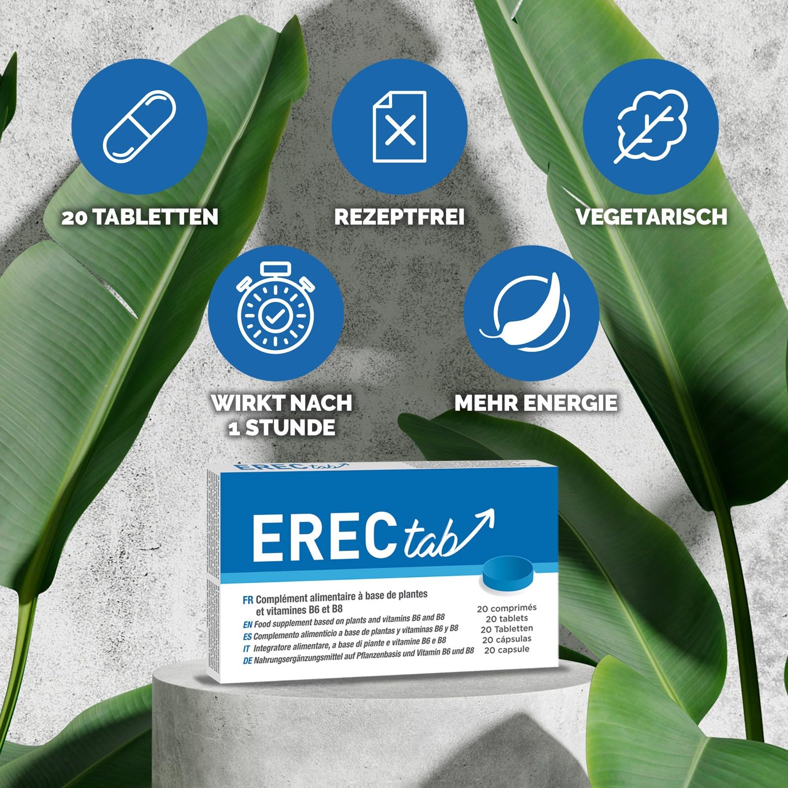 ERECtab - Erektion und Vitalität (20tabs), natürliches Potenzmittel