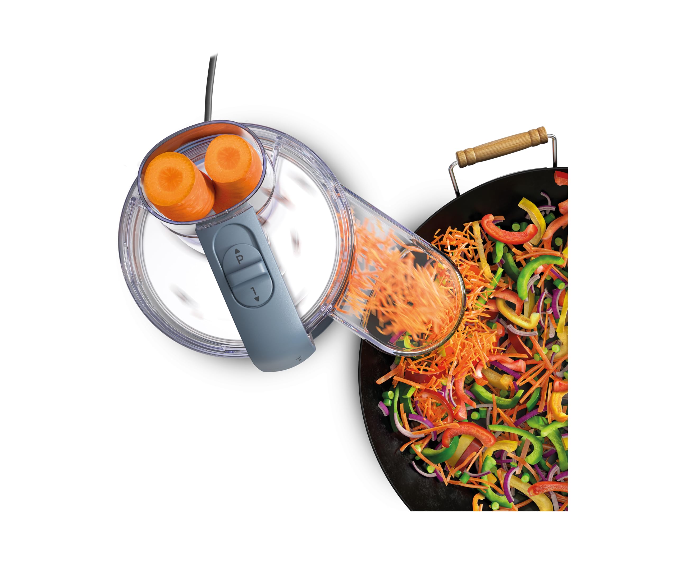 Kenwood MultiPro Compact wielofunkcyjny robot kuchenny z funkcją Express Serve, ostrzem ze stali nierdzewnej, tarczami do krojenia i tarką, funkcją pulsu, burzą niebieską (FDP23.130GY)