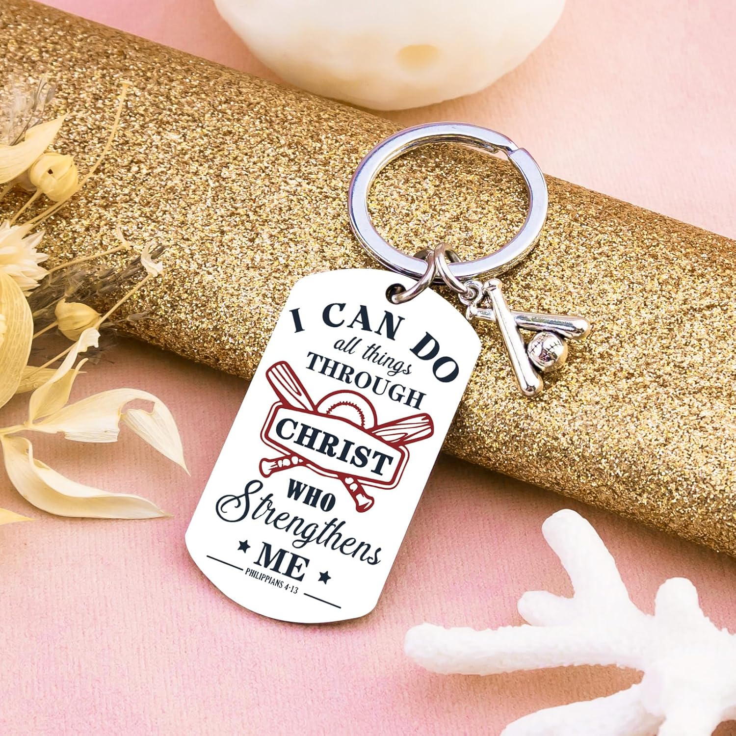 Ibiwe Baseball Gifts for Boys Men Happy Birthday Gift Keychain Baseballs Sports Themed Baseball Lovers Fans Birthday Party Christmas Inspirational Gifts - Image 2