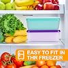 2 Pack Ice Cream Containers 1.5L, Long Ice Cream Tub with Lids & Non-Slip Base, Reusable Freezer Food Storage Containers for Homemade Gelato Frozen Yoghurt Sorbet BPA-Free