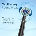 AGARO Cosmic Oscillating Electric Tooth Brush for Adults, Nylon Soft Bristles, Replaceable Brush Head, Rechargeable, Power Oscillating Toothbrush, Black gallery image
