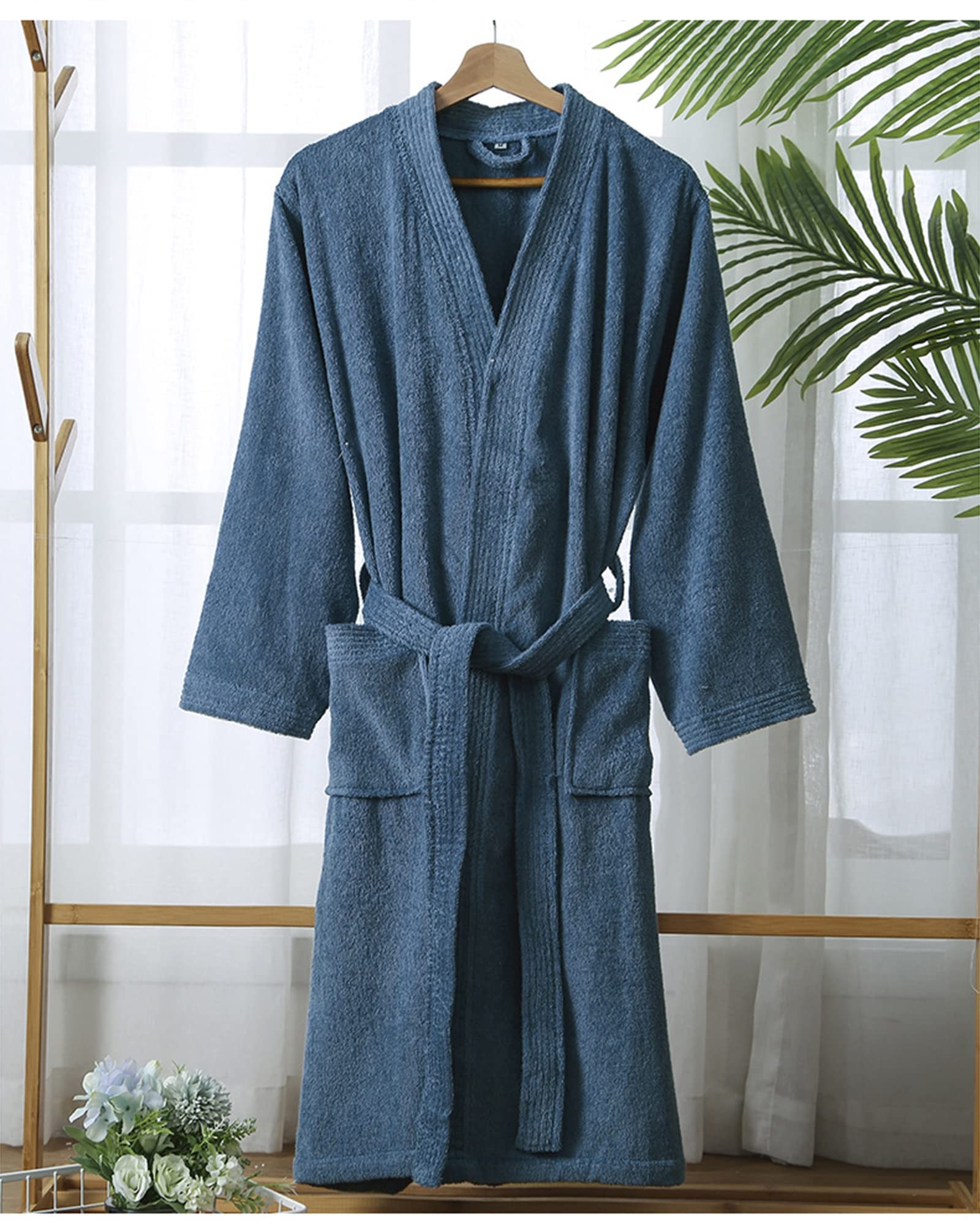 Accappatoio Da Donna, Accappatoio Sciolto Da Uomo Asciugamani Da Bagno Camicia Da Notte Sciolta Con Tasche