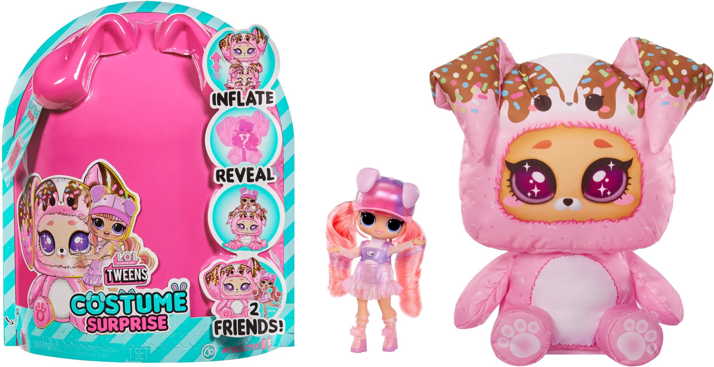 L.O.L. Surprise! Tweens Costume Surprise Doll, Ali Dance with Inflatable Puppy Outfit, 15+ Surprises, Fashion Accessories & Repeat Inflating Feature, Collectible Toy for Girls, Ages 4+