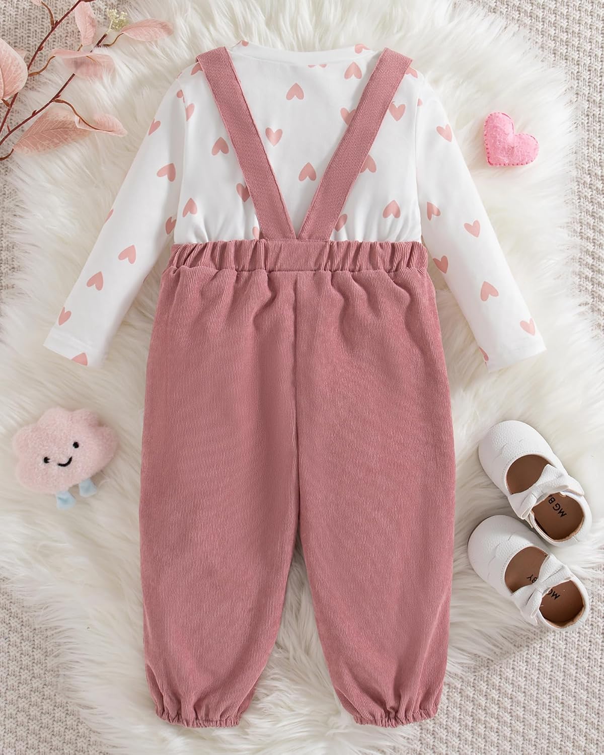 Mioglrie Toddler Baby Girl Clothes Fall Winter Overall Jumpsuit Set 12M-4T image 5