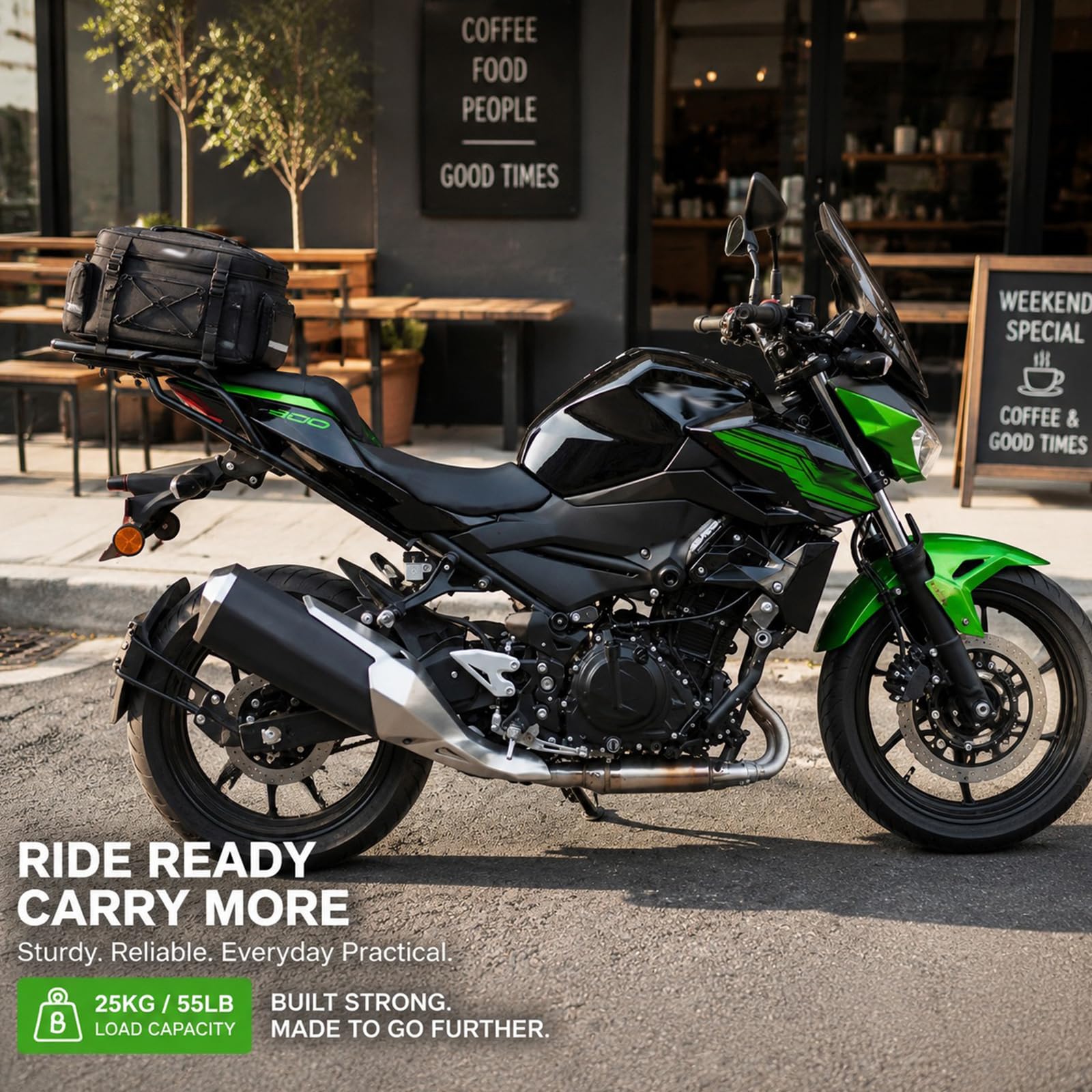 Amazon.com: Heavy Duty Motorcycle Rear Rack Luggage Carrier Rear
