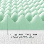 Best Price Mattress 2 Inch Egg Crate Memory Foam Mattress Topper with Calming Aloe Infusion, CertiPUR-US Certified, Full