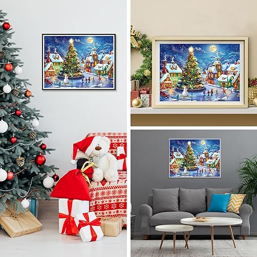 Miniatura 10 de LELEMON Paquete de 6 kits de arte de diamantes para adultos, kits de pintura de diamantes de paisaje para adultos, pinturas artísticas Dimond, kit