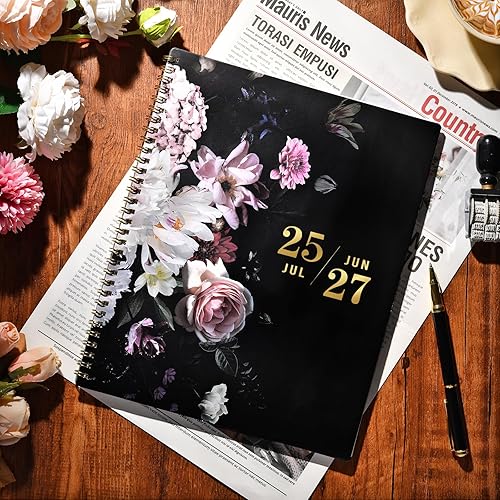 Miniatura 2 de Agenda mensual 2025-2027, 9 x 11 pulgadas, agosto 2025 a junio 2027, calendario mensual grande de 2 años 2025-2027 con pestañas, encuadernación de