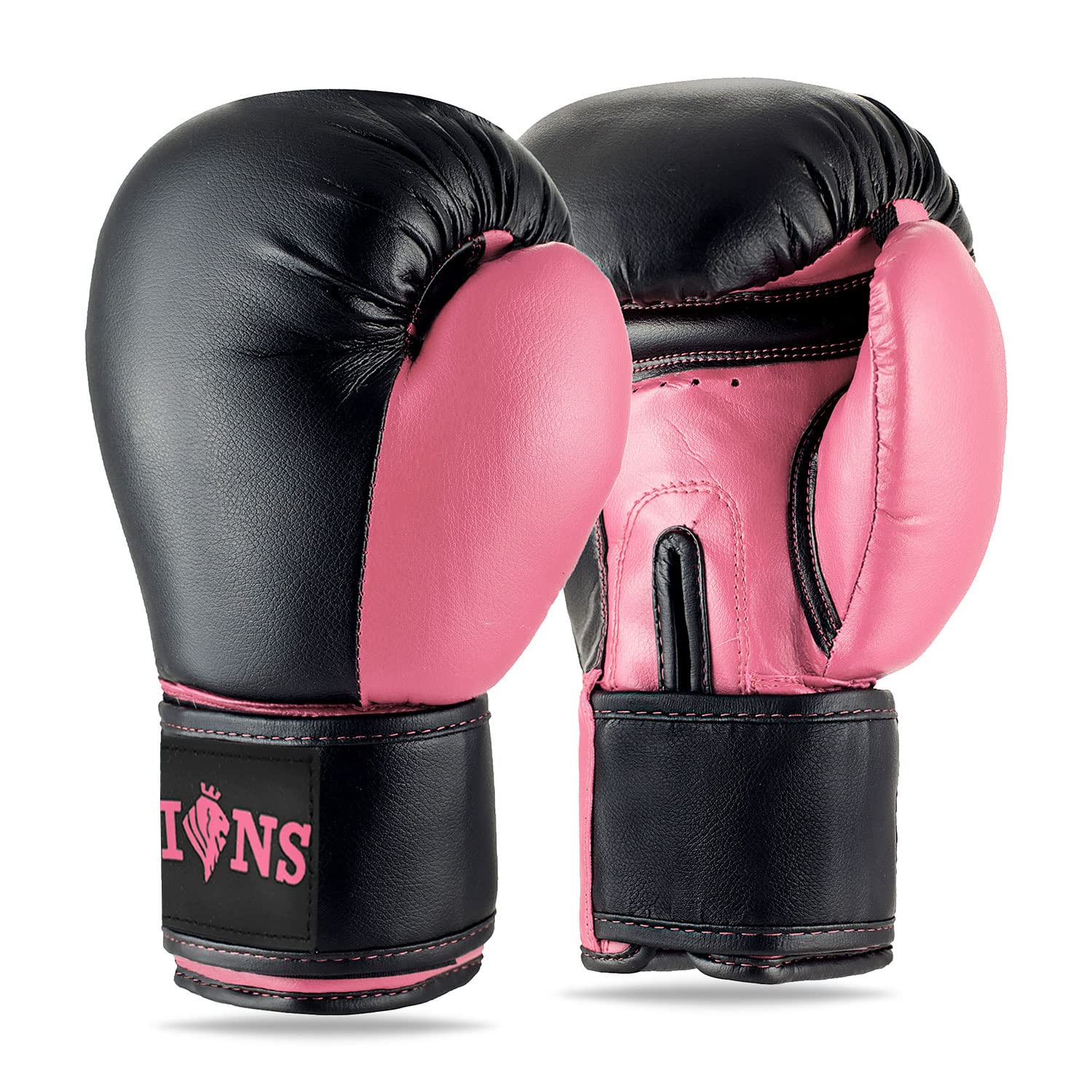 FAIRWAYUK Adult Injection Pink Boxing Gloves, Womens Mma Sparring Martial Arts Punch Bag Training Fight Mitts
