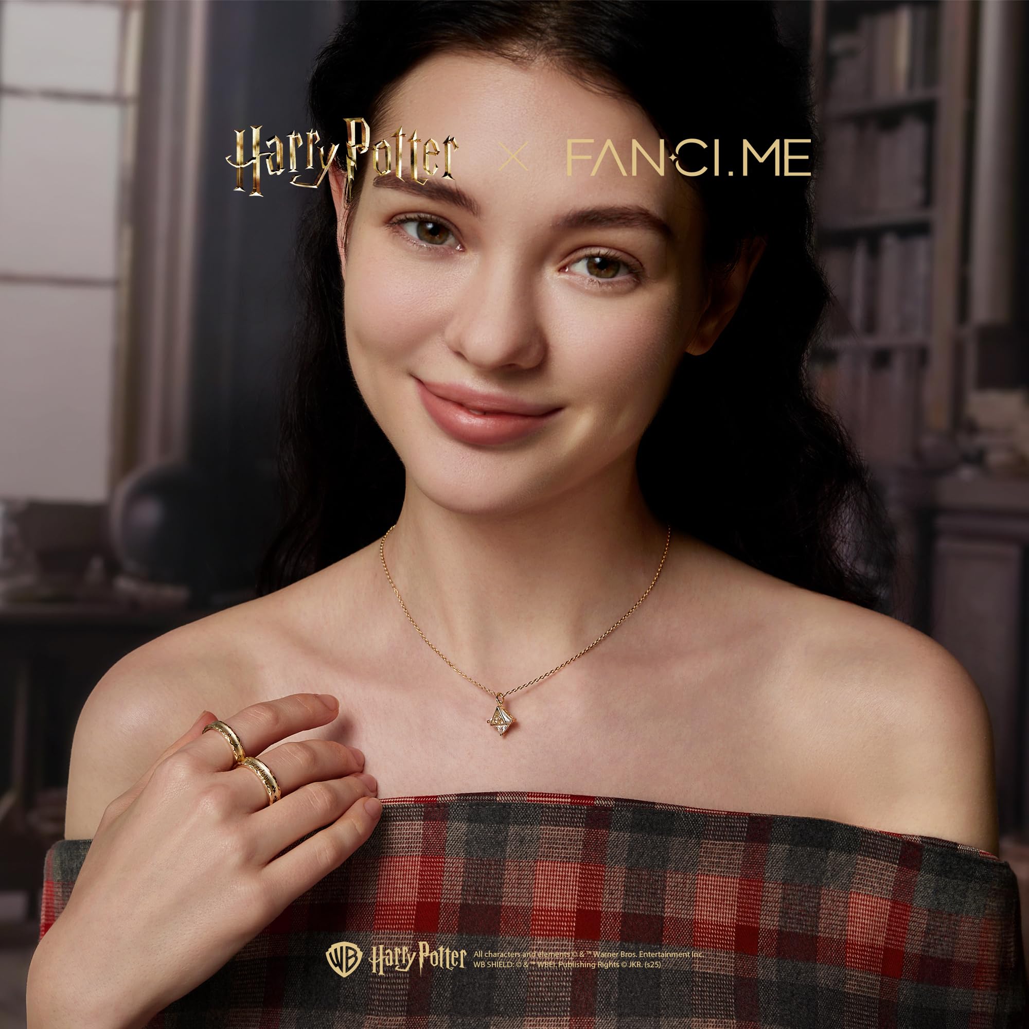 FANCIME Harry Potter Collaboration, naszyjnik Insygnia Śmierci, biżuteria, prezent dla kobiet, dziewcząt