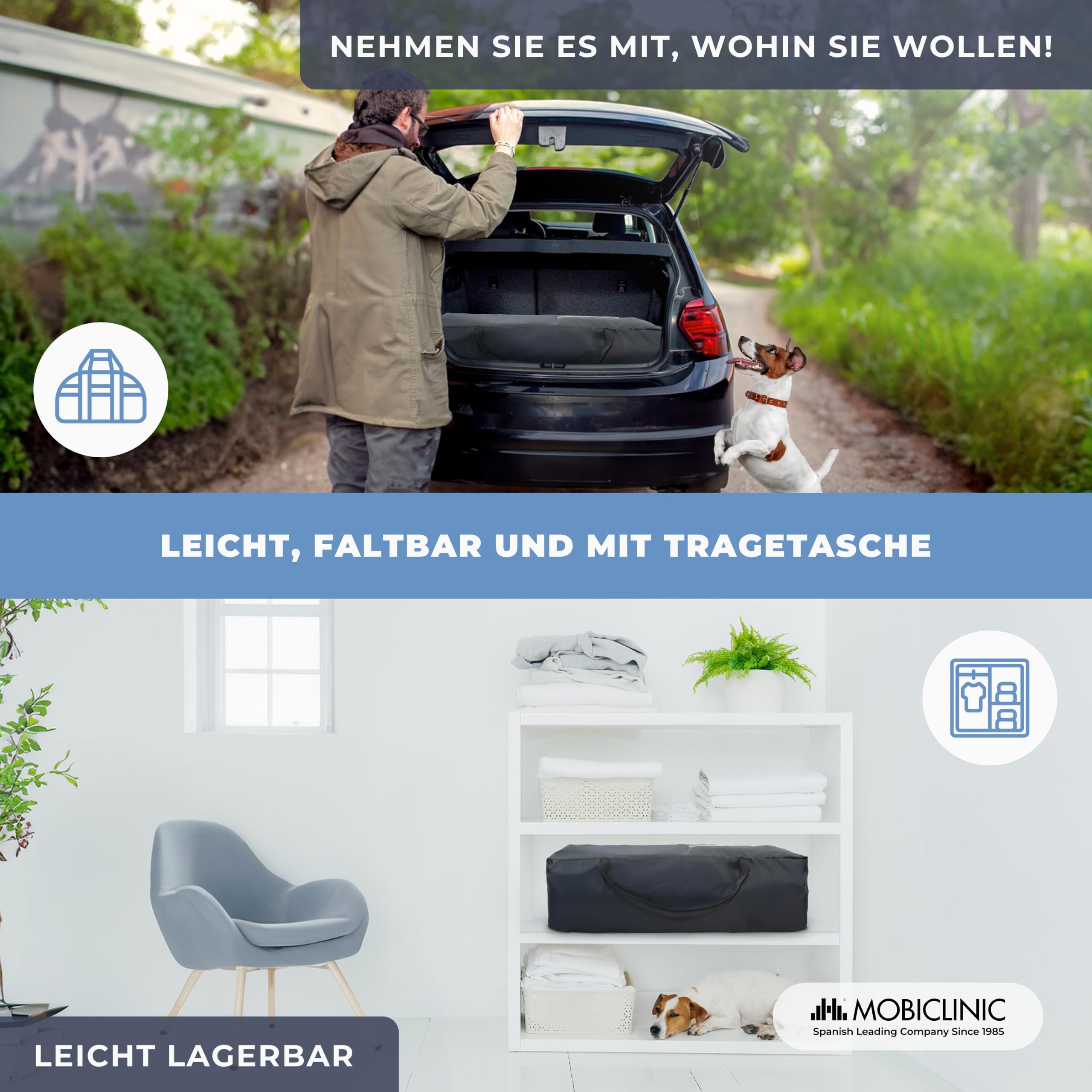 Mobiclinic®, Babybett beistellbett 3 in 1, Wickeltisch, Laufstall, Luftige seitenwände mit seiteneingang, Caelum, Max. 15 kg, Räder Bremse, Atmungsaktiver Stoff, Aufbewahrungstasche