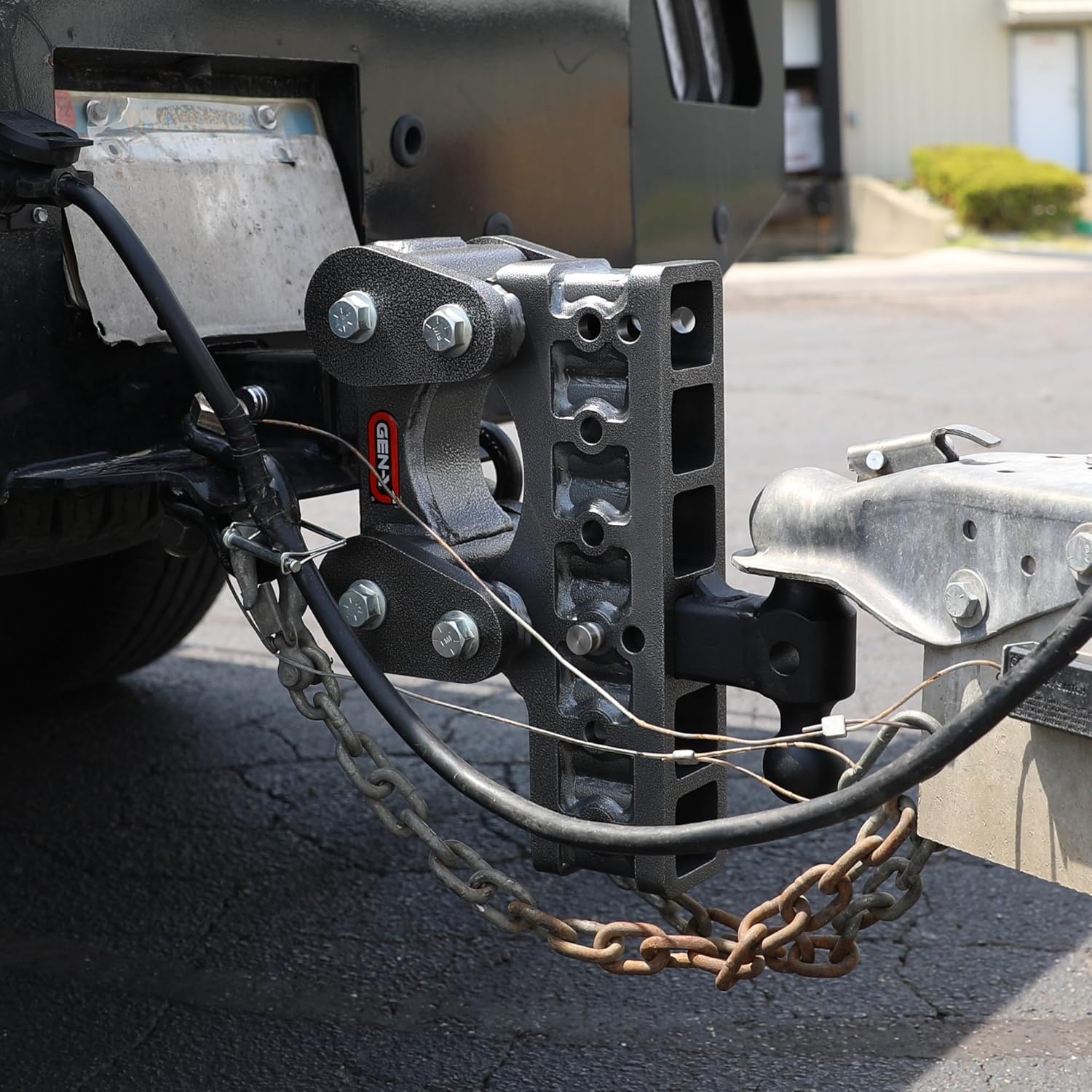 GEN-Y Hitch Heavy Duty Tow Hitch for 2.5" Receiver - 10" Drop/Rise with 6 Adjustable Positions, Includes Dual Ball Mount and Locking Pin, 16,000 lbs Towing Capacity, 1,700 lbs Tongue Weight