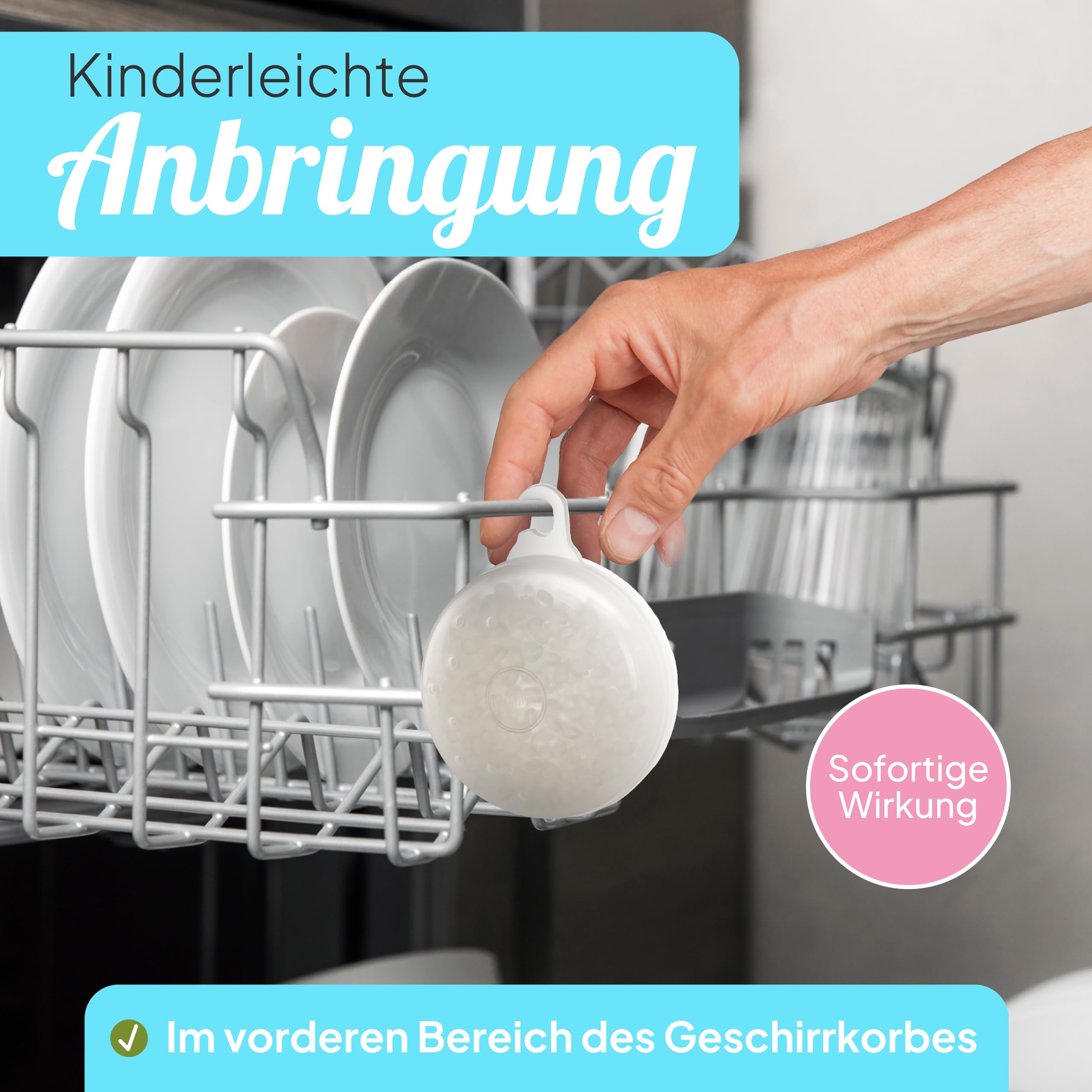 SHAKE Spülmaschinen Deo (Minze) • Duft für Geschirrspüler • Frischer Spülmaschine Duft gegen Gerüche • Geruchsentferner Spülmaschine • 1 Stück Elektro-Großgeräte