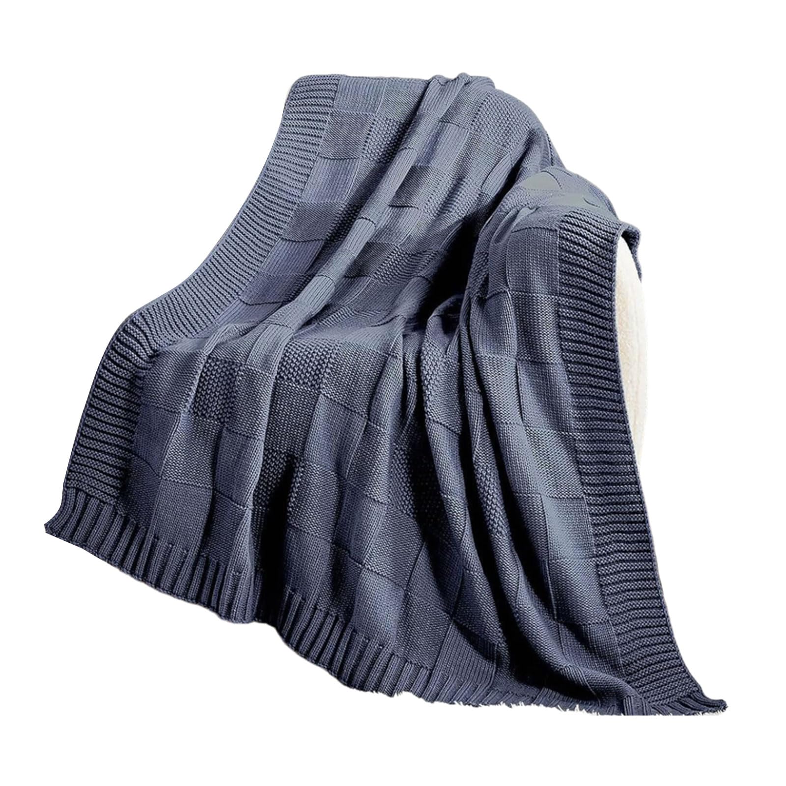 Buxuaaaa Knit Blanket Soft and Comfortable for Elderly, Pregnant Women Baby Air Conditioning Breathable Throw Blanket Stylish Home Decoration