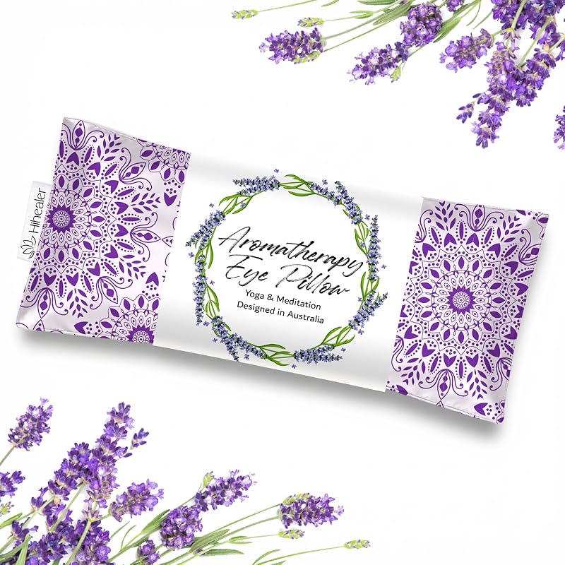 Almofada para os olhos Hihealer com lavanda e linhaça, capa removível, Modelo Pillow-001