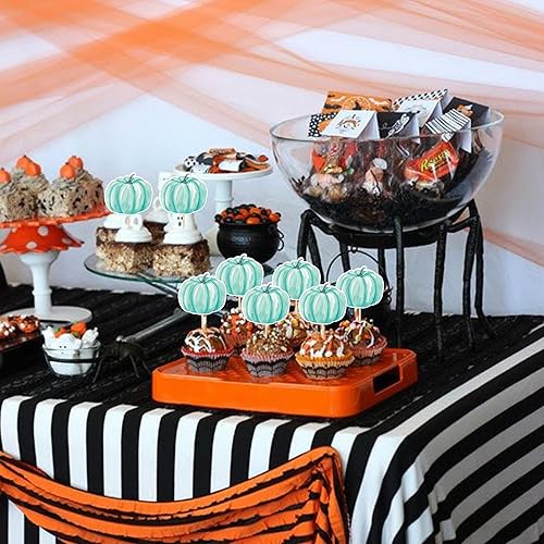 Miniatura 149 de 24 piezas de calabaza Oh Baby Cupcake Toppers Glitter Heart Feet Baby Shower Cupcake Picks para otoño, Acción de Gracias, tema de otoño, baby