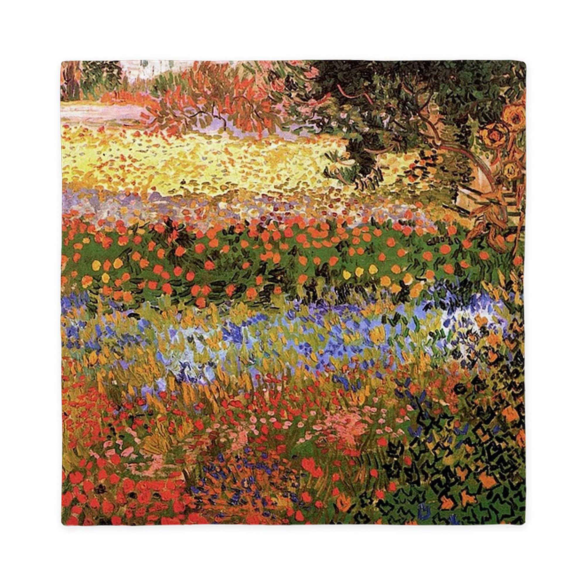 CafePress Flowering Garden by Vincent Van Gogh Queen Duvet Cover Queen Duvet Cover, Printed Comforter Cover, Unique Bedding
