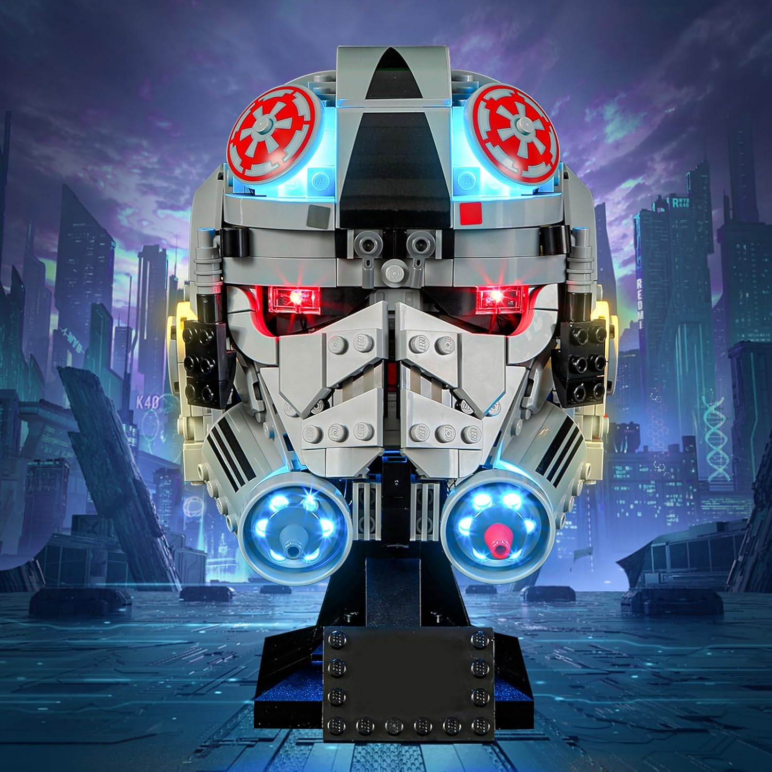 LED Light Kit Compatible with Lego Star Wars at-at Driver Helmet, Compatible with Lego 75429 (Lights Only, No Models)