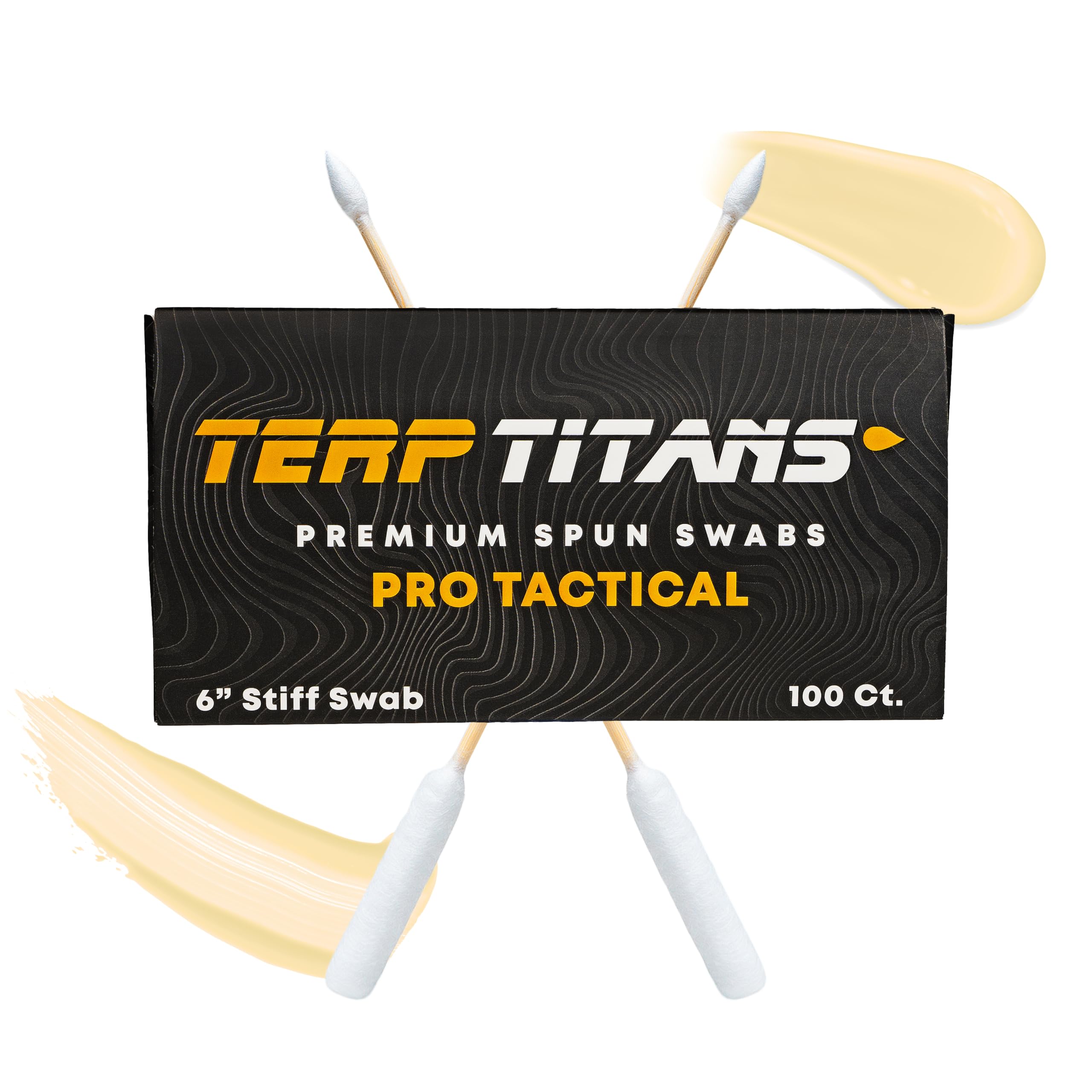 TerpTitans - Pro Tactical - Bastoncillos de algodón de bambú de 6 pulgadas, paquete de 2, punta de barril XL para máxima absorción y puntas de punta fina para espacios reducidos
