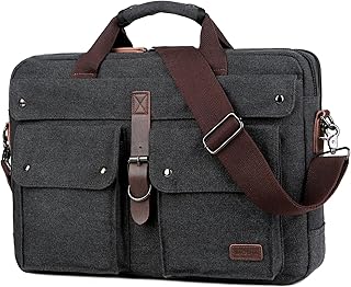 Baosha Bolsa tiracolo para homem, maleta para computador portátil de 43 centímetros (17 polegadas), bolsa de trabalho grande, bolsa de lona, bolsa de ombro BC-07