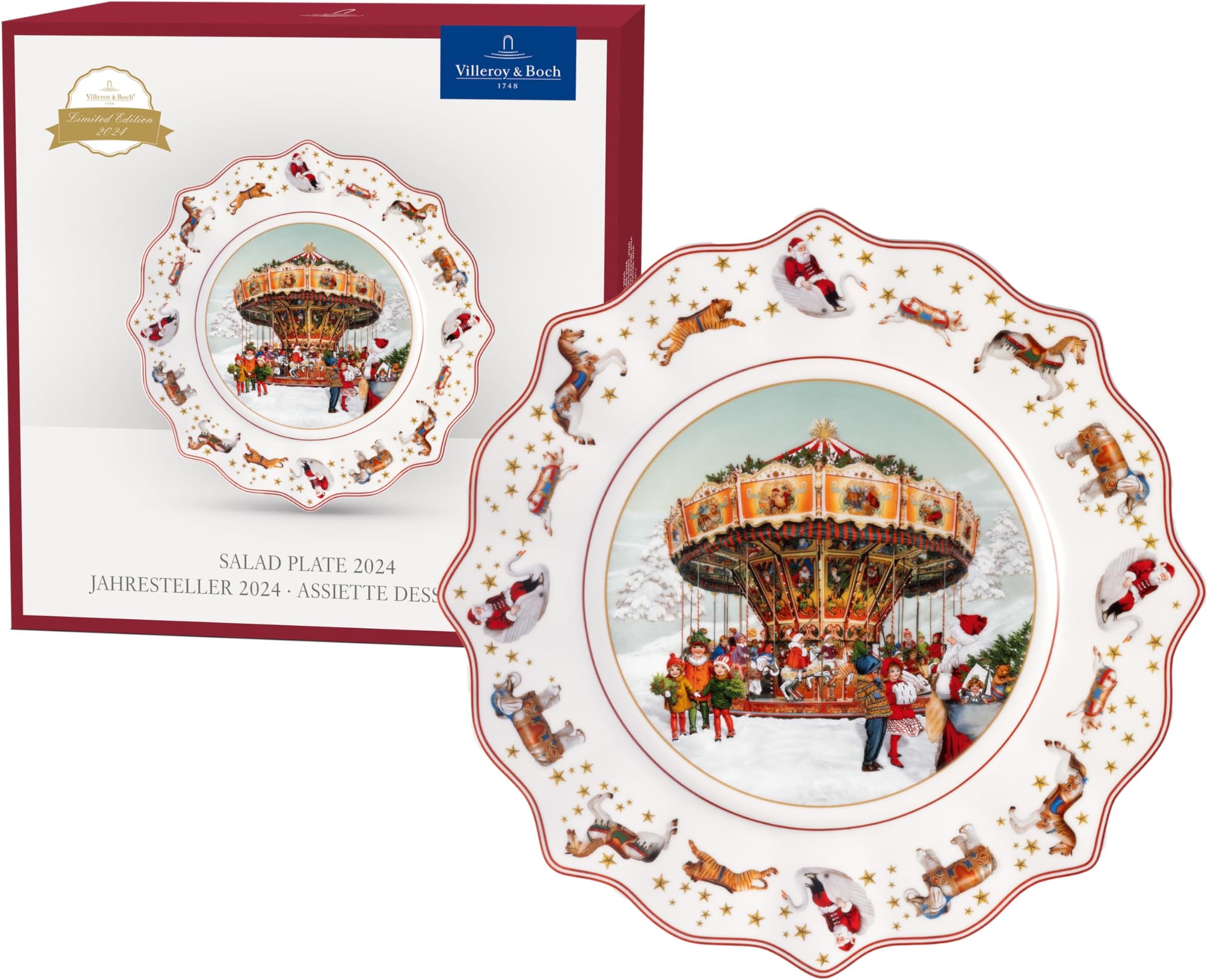 Villeroy & Boch Annual Christmas Edition Year Plate 2024 Colourful, Christmas Plate, Collectable, Tableware, Ceramic, Christmas Tableware, Premium Porcelain