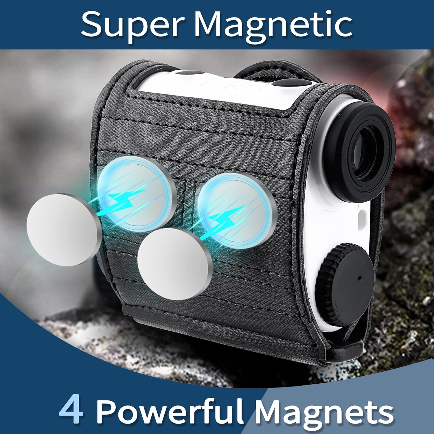 Golf Rangefinder Magnetic Strap, Magnetic Rangefinder Holder Wrap Mount for Golf Cart with Strong Magnet, Golf Accessories