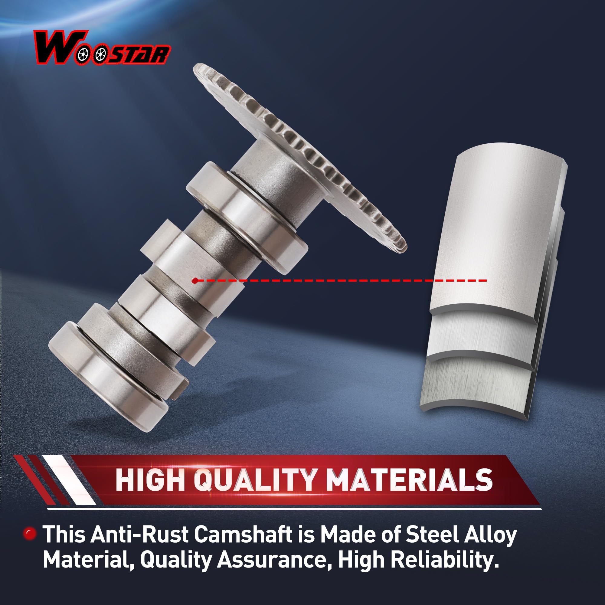 WOOSTAR Albero Motore Principale Per Cambio YX110 YX125 – Compatibile Con Motori Cinesi 50cc-125cc