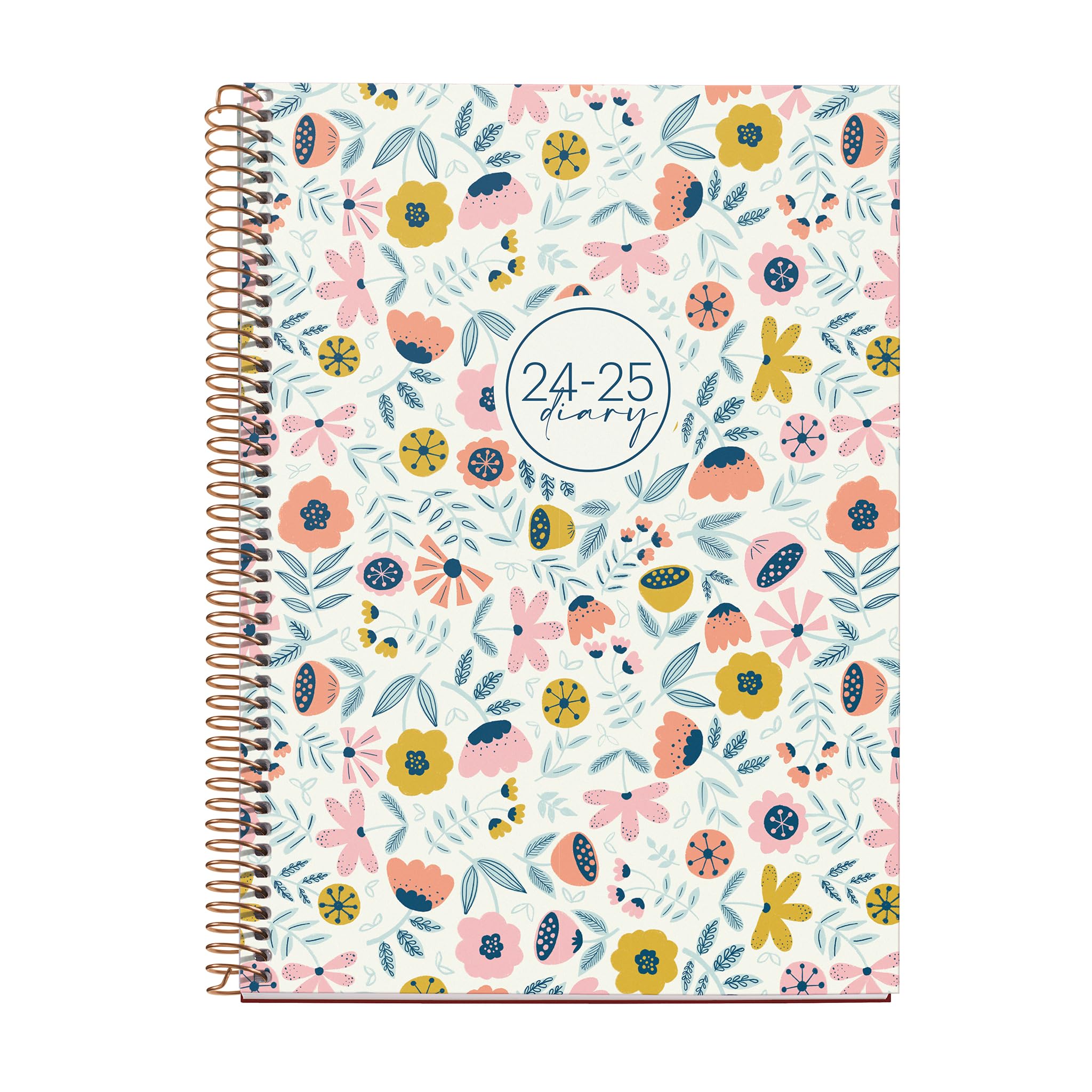 Miquelrius, Diary 18 Months 24-25, July 2024 to December 2025, Plus Size 155 x 213 mm, Week View, Copper Metal Spiral