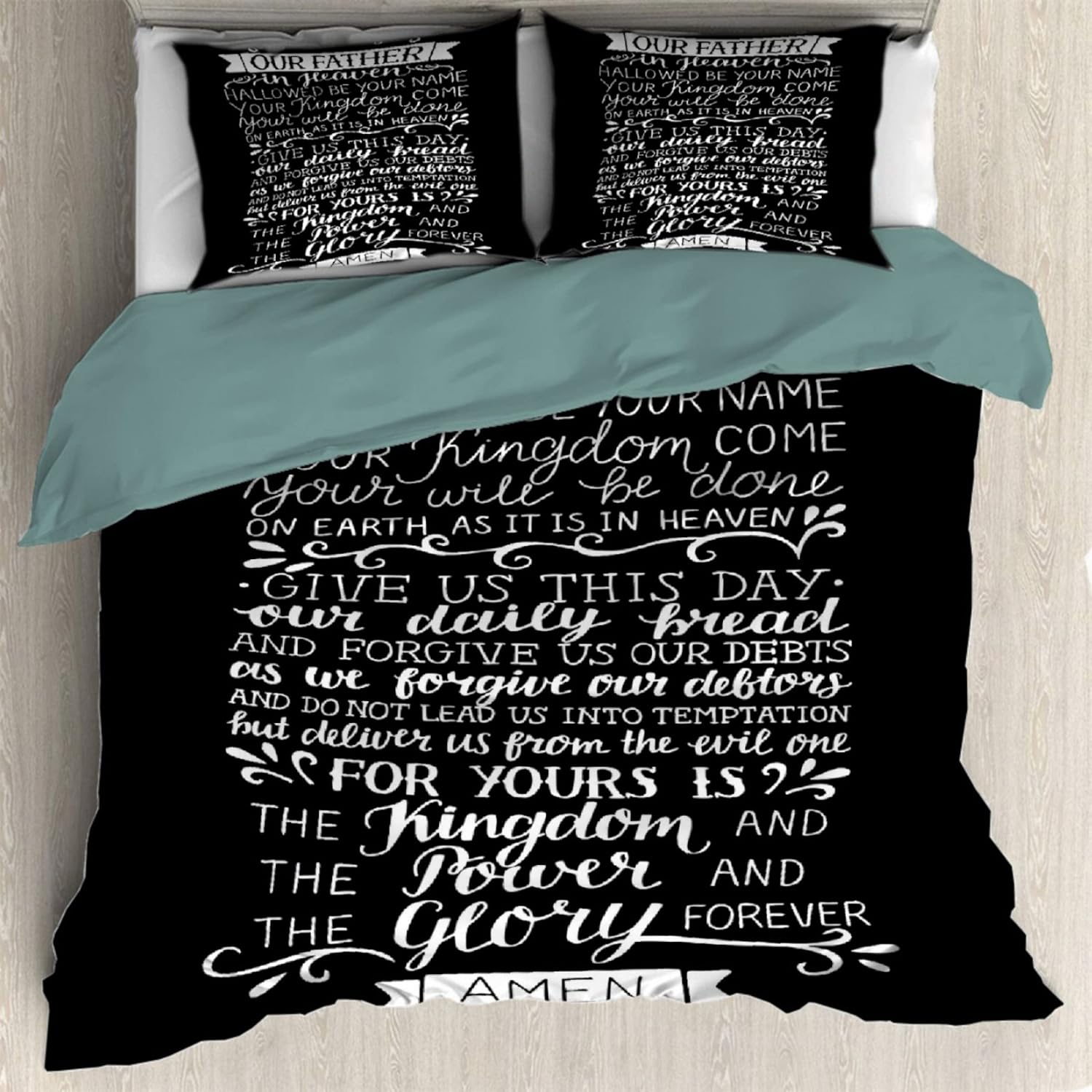 Bible Verse The Fruit of The Spirits Bedding Duvet Cover 3 Piece Set Queen 90 x 90in Ultra Soft and Breathable(1 Comforter Cover + 2 Pillow Shams)