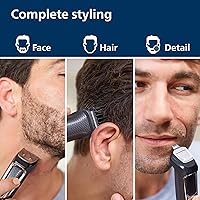 Vista 3 de Philips Norelco Multi Groomer 3000 - Máquina de afeitar todo en uno, kit de aseo para hombre, 13 piezas, para barba, cara, nariz y orejas, sin