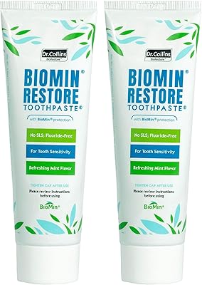 Dr. Collins Biomin Restore Toothpaste with Biomin C, 3.5oz (Pack of 2)