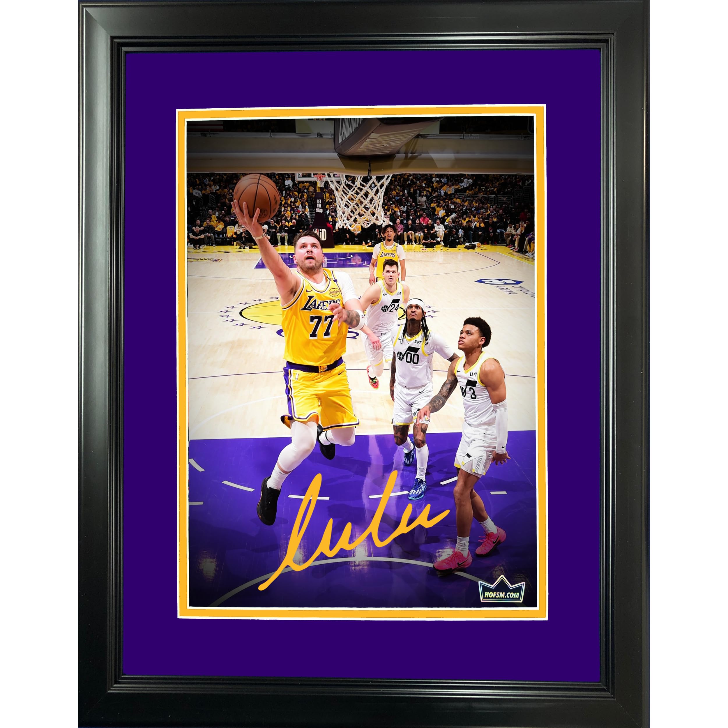 Framed Luka Doncic Debut Facsimile Laser Engraved Signature Auto 11