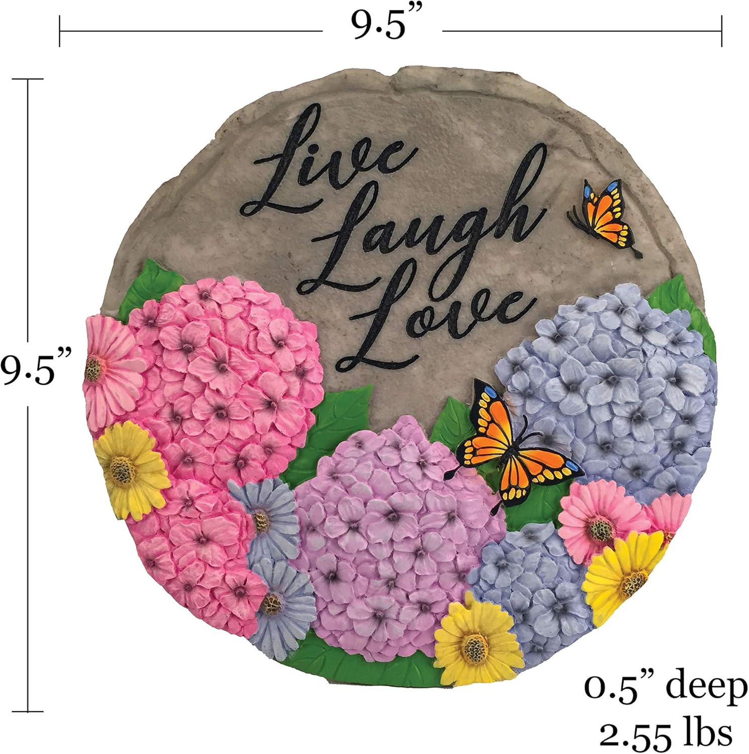 Spoontiques 13238 Live Laugh Love Stepping Stones, Multicolored