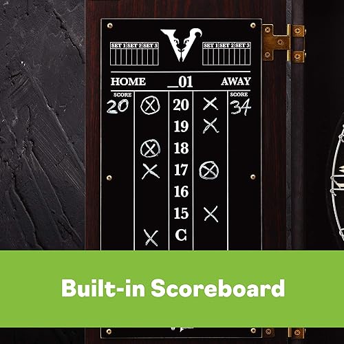 Miniatura 12 de Gabinete de diana de lujo con puntuación profesional integrada y marcador de cricket