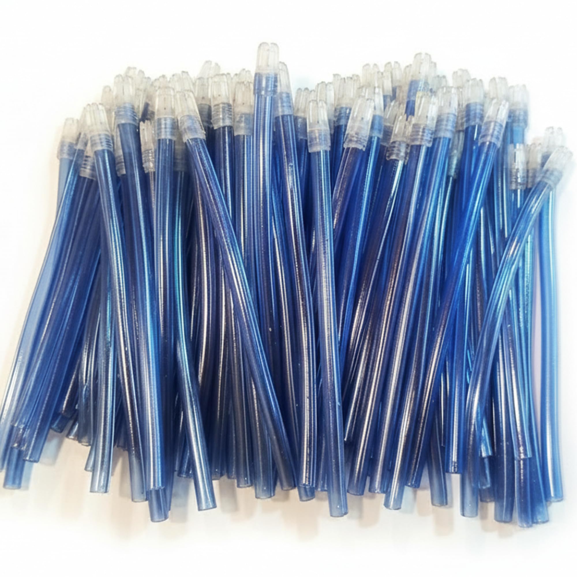 PP Products Dental Disposable Saliva Ejector Tips, Flexible Extra soft Premium Quality wire inside 135cm long 90% band and stable Suction tips, Clear Plastic, 100 Pieces (Blue) (100 Pieces)-image-1