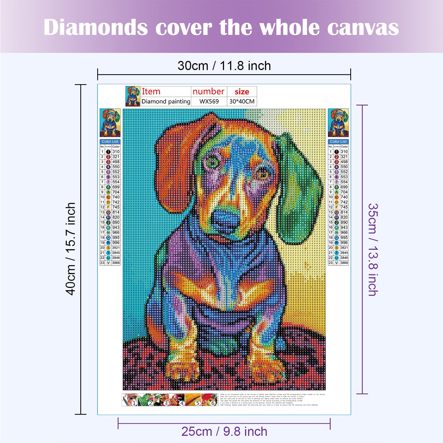 Image secondaire de Kit de Peinture Diamant 5D Teckel Chien-Saucisse - Art DIY pour Adultes