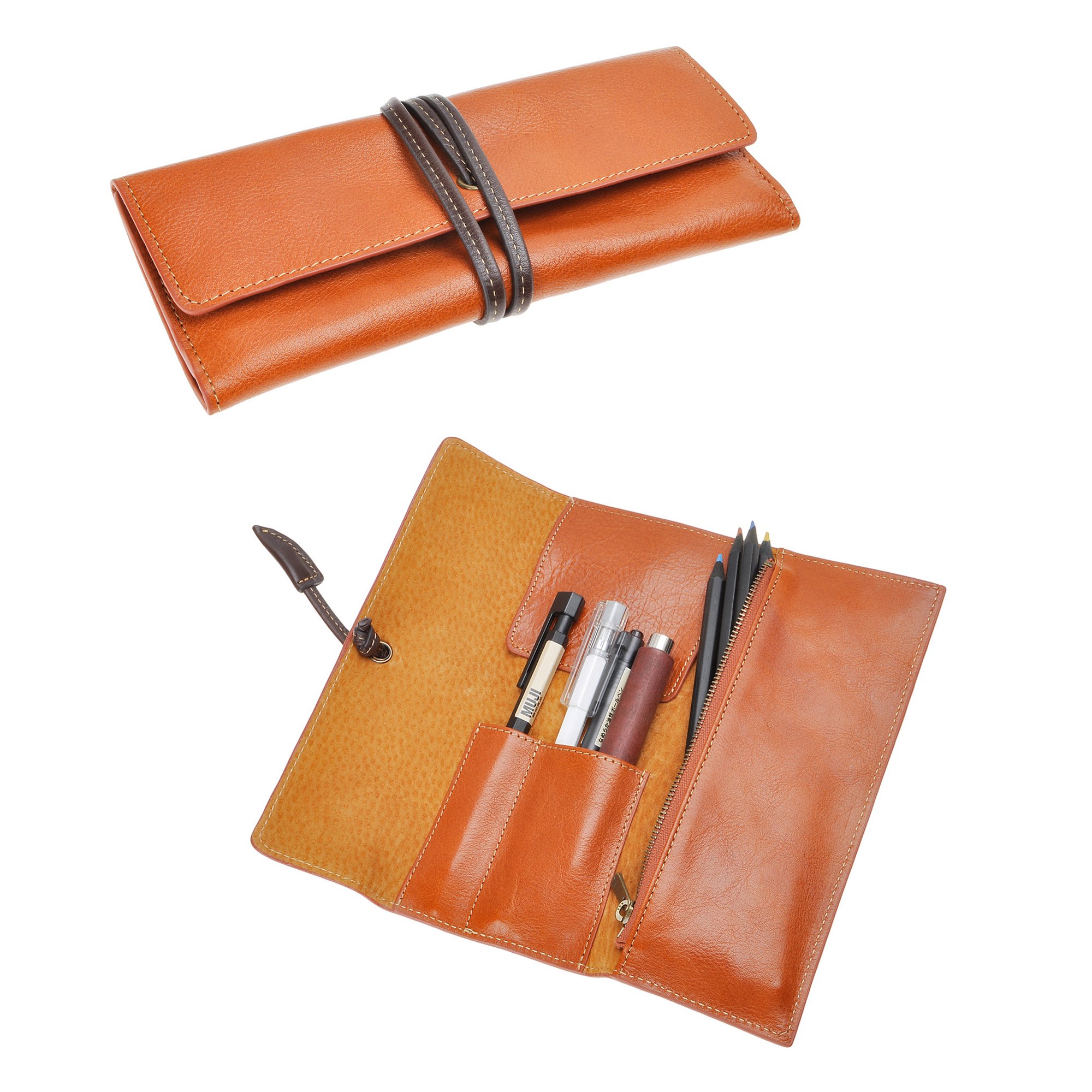 Handmade Leather Pencil Case Leather Pencil Holder Custom