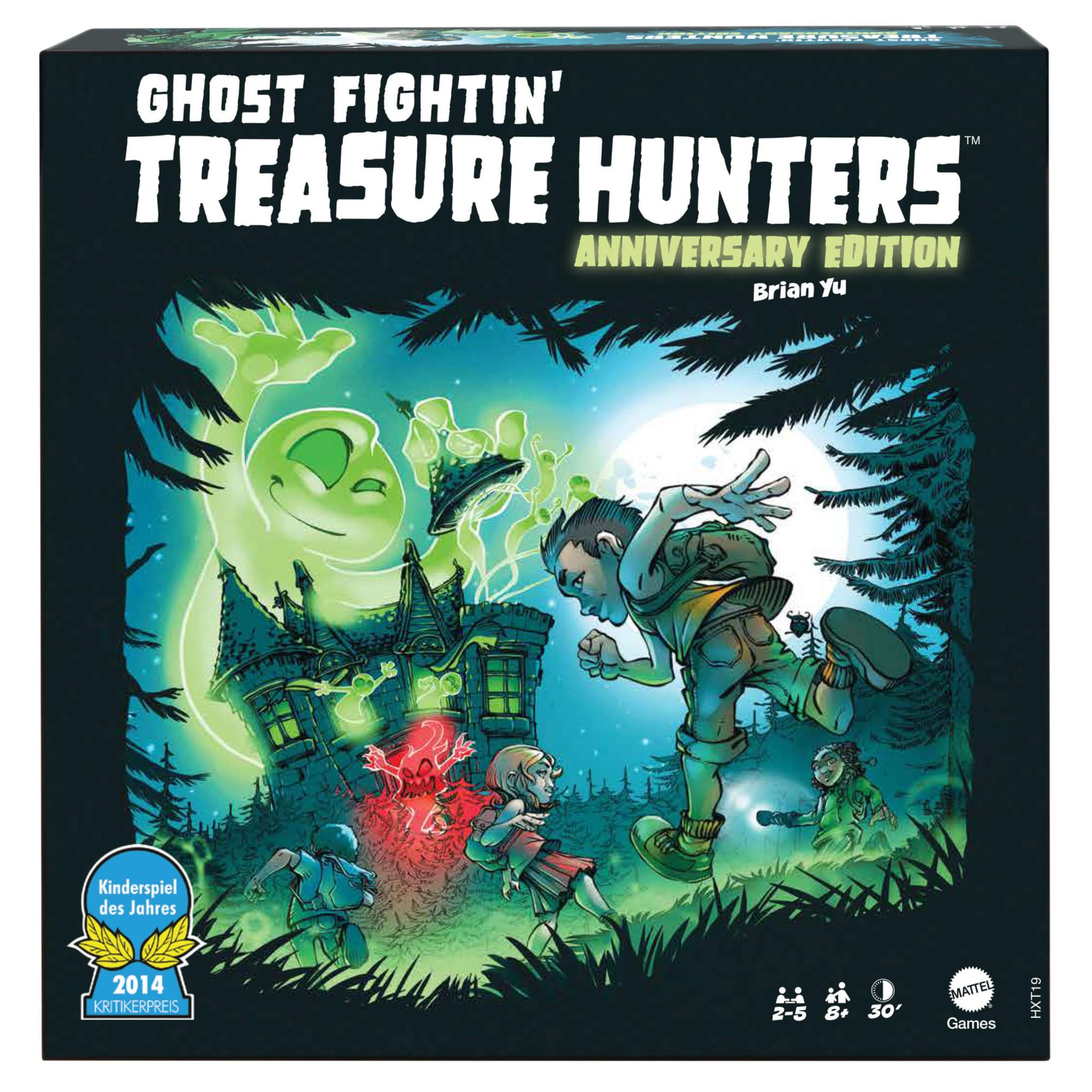 Mattel Games Ghost Fightin’ Treasure Hunters Anniversary Edition Board Game, Cooperative Family Game with Two Ways to Play including a One vs. All Mode for 2-5 Players, HXT19