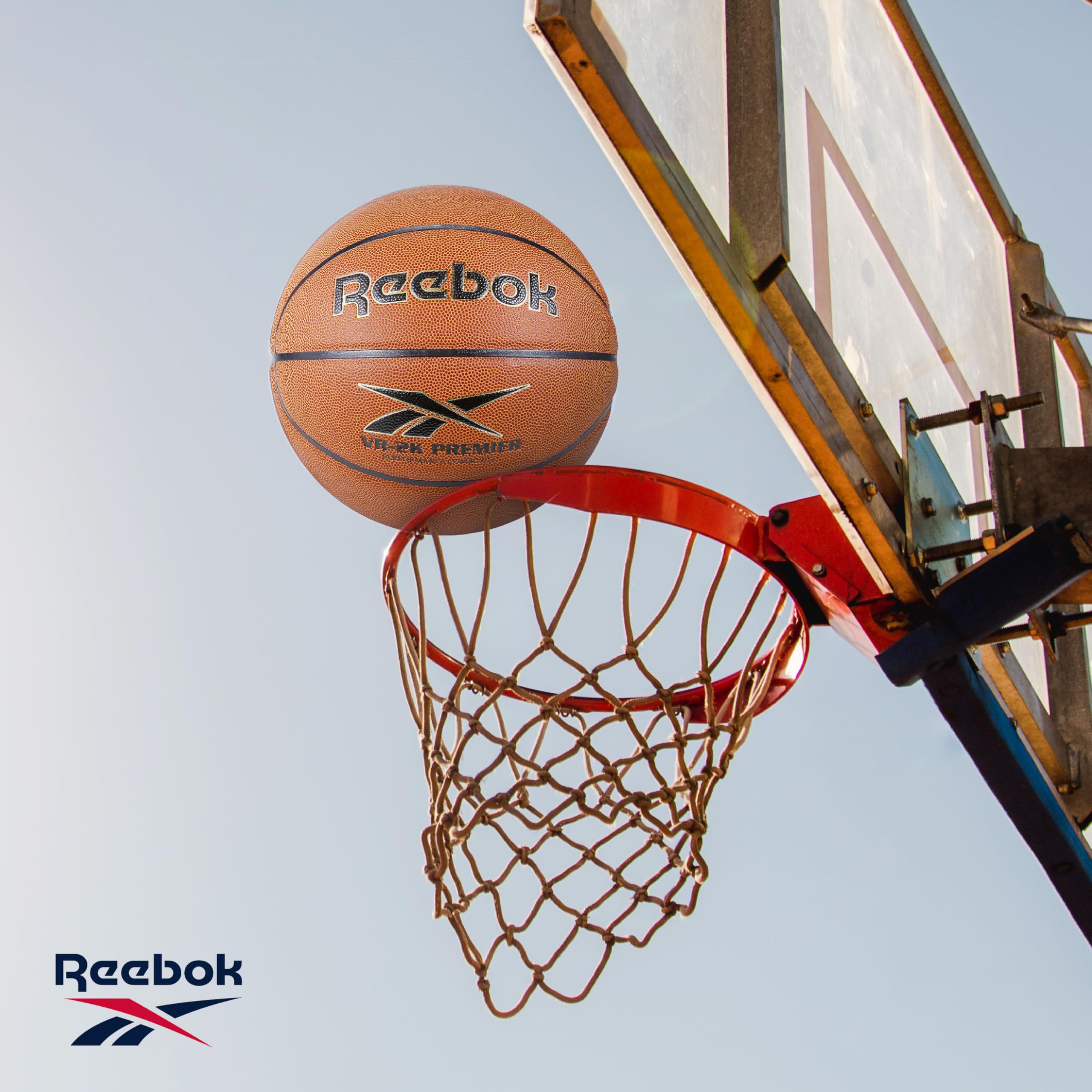 Reebok - VR-2K Premier Brown Composite Basketball, Durable for Outdoor Game