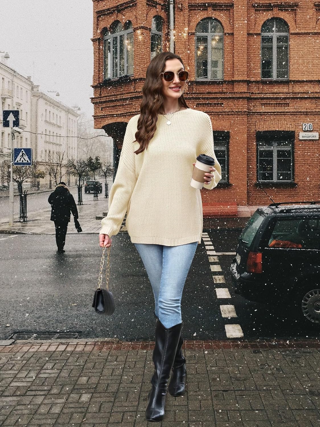 Gloria&Sarah Sweaters for Women Casual Knit Ribbed Pullover Tunic Tops Fall Winter Fashion Clothes S-3XL - Image 7