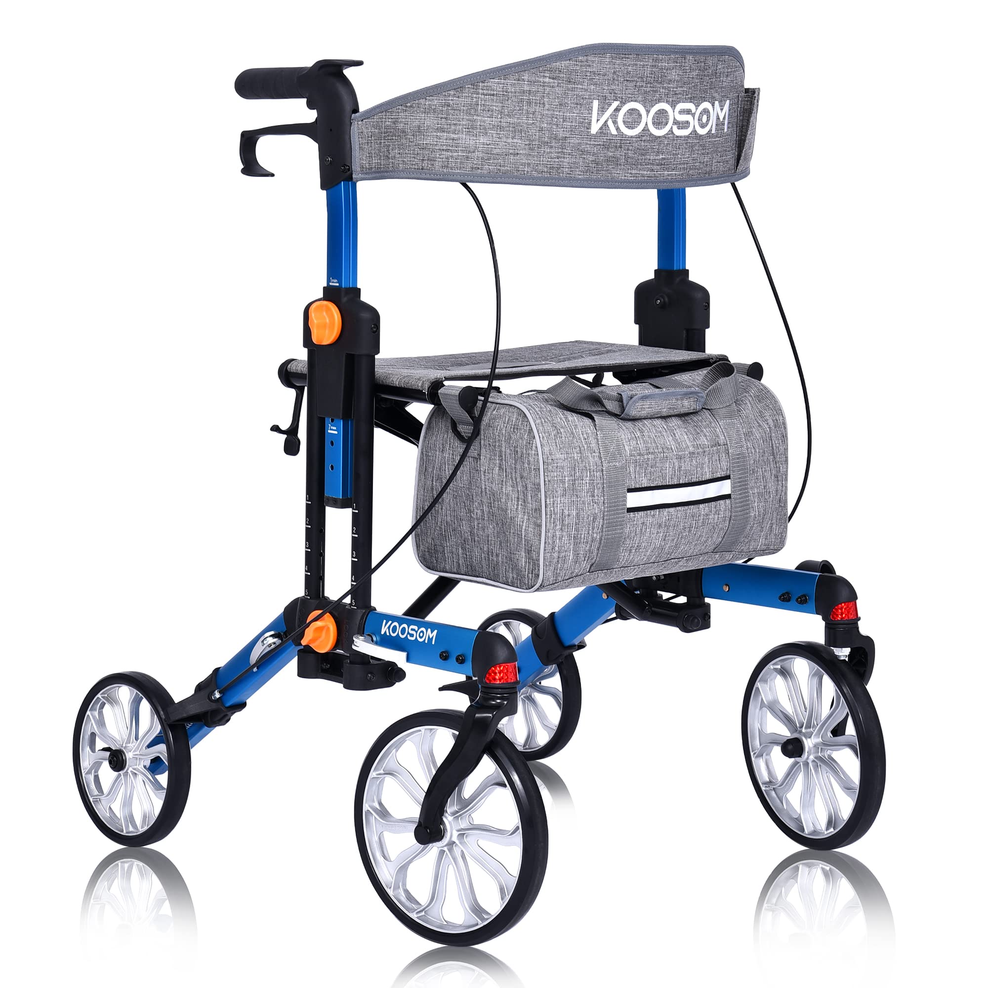 Buy Rollator Walker with Seat, Folding 4 Wheel Medical Rolling Walker
