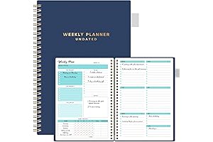 Weekly Planner Undated: Stay Organized & Productive with 52-Week Sections