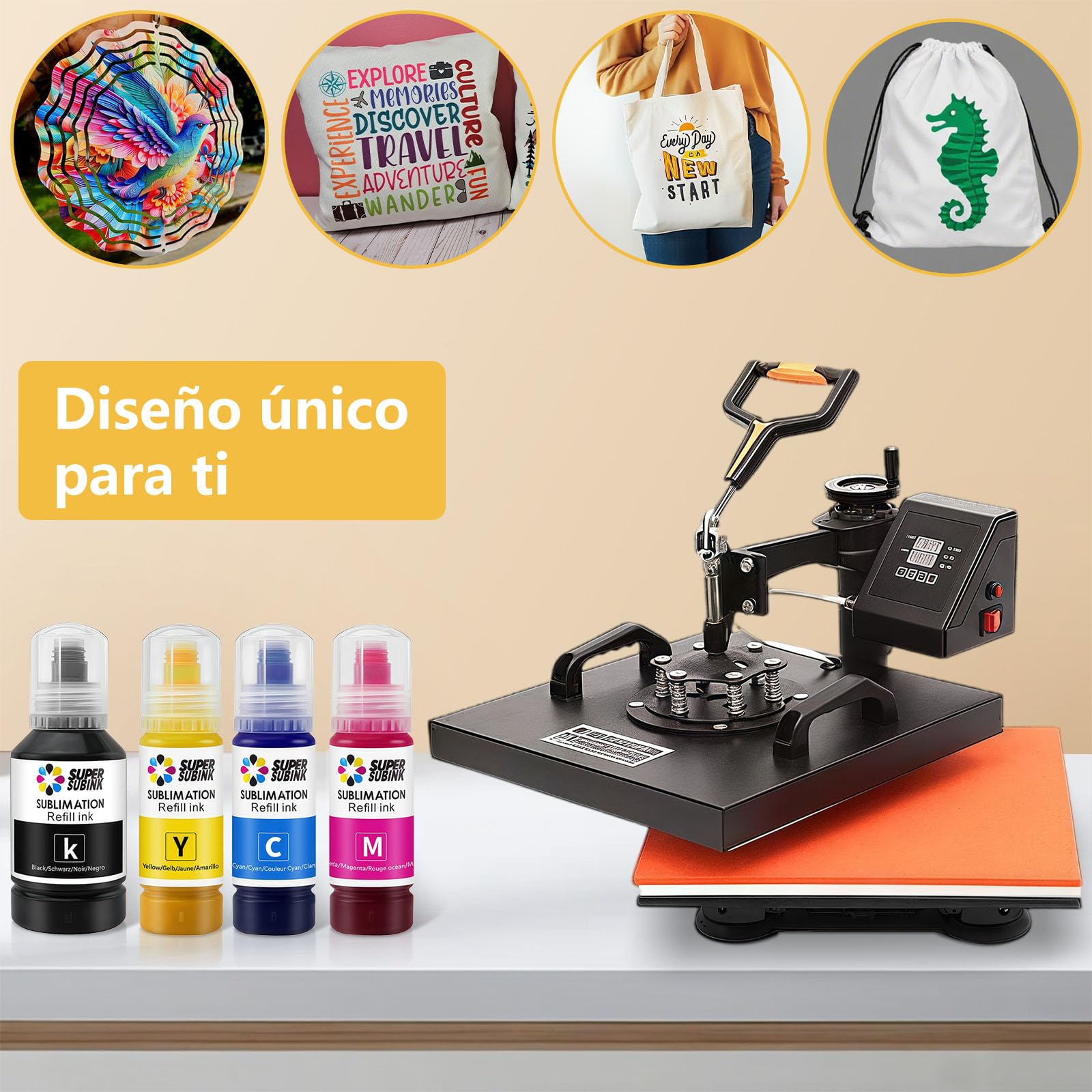 Tinta Sublimación para Epson Ecotank 1810 ET-2870 ET-2871 ET-2865 ET-15000 ET-2810 ET-2856 ET-2870, Tinta de Sublimación