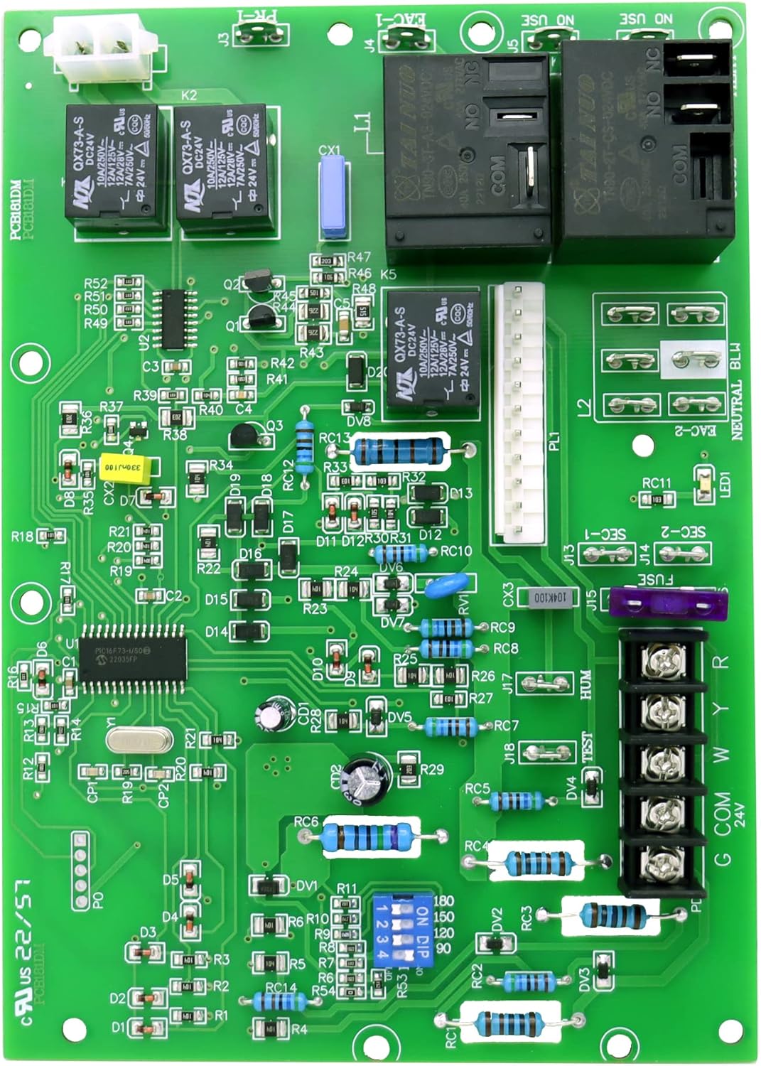 Furnace Control Board for Carrier HK42FZ004, HK42FZ007, HK42FZ008, HK42FZ009, HK42FZ011, HK42FZ013, HK42FZ016 and HK42FZ0-xx Series Furnace Control Board ICM282Q
