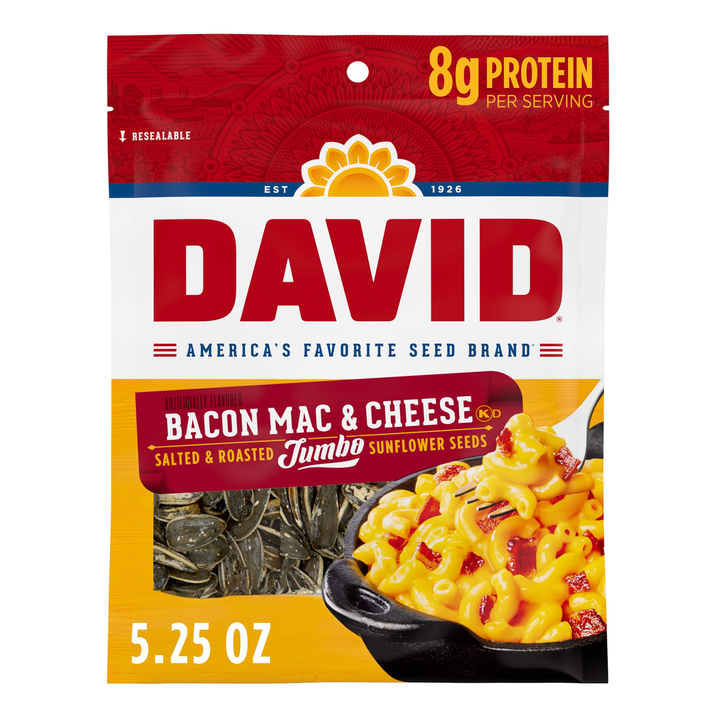 Jumbo Sunflower Seeds by David – 5.25 Ounce (Pack of 12), Pack of 12, Model 20026200238993