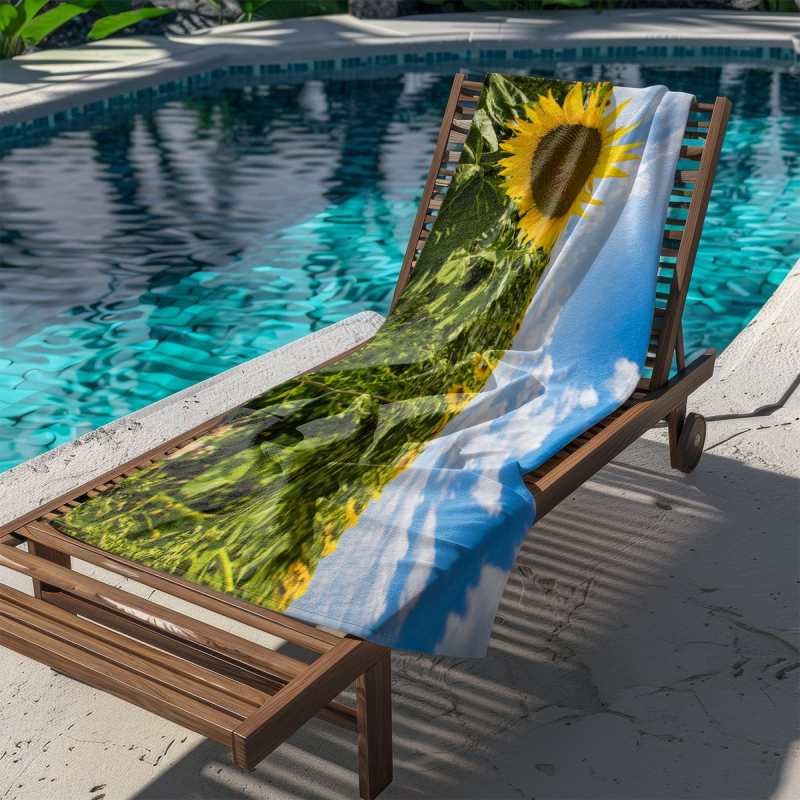 Toalla Playa Flores Amarillas Toallas Baño Grandes Suave Toalla Microfibra Sin Arena Toallas de Baño Piscina Ducha Absorbente Secado Rápido Beach Towel para Viajes, Natación, Camping 100x200cm