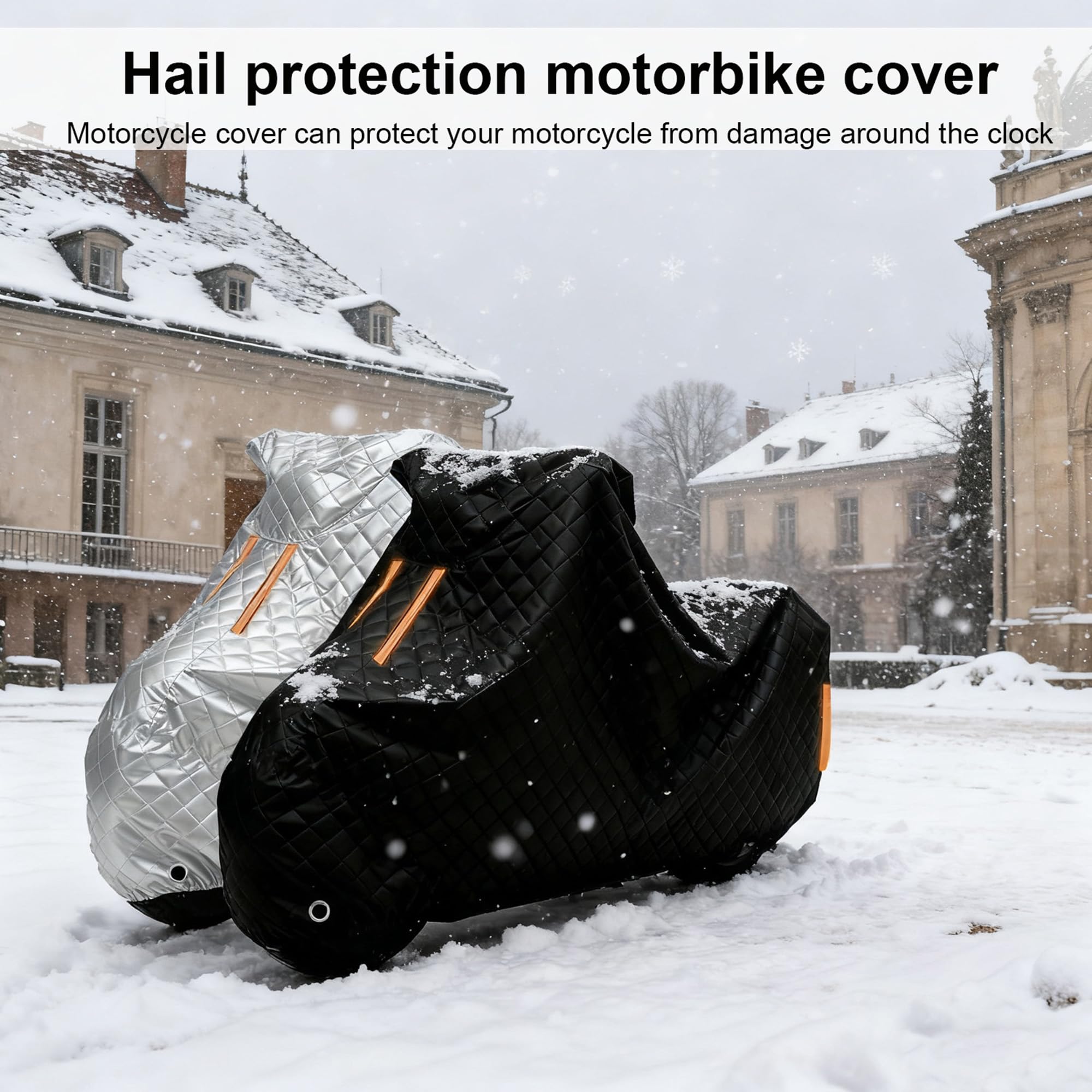 Funda para Moto para Harley-Davidson VRSCD Night Rod Cubre Motos Antigranizo丨Impermeable Resistente al Sol y a los arañazos para Motos Scooter Bicicleta con Banda Reflectante-KS96